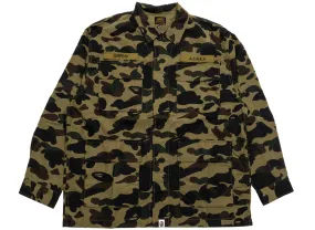 A Bathing Ape 1st Camo Military Shirt in Green