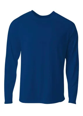 A4 N3396 SureColor Long Sleeve Cationic Tee - Navy