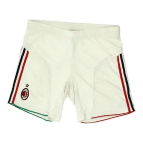 AC Milan Mens White Adidas Shorts | Vintage Italian Football Sportswear Serie A