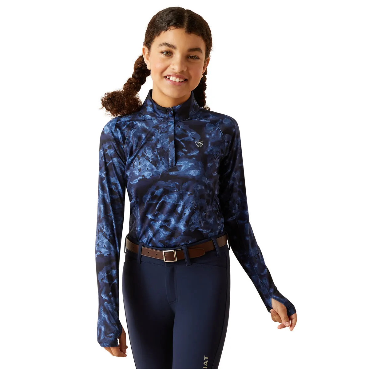 Ariat Youth Lowell 2.0 1/4 Zip Baselayer Print - Sale