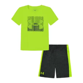 Boys' Under Armour Toddler Tri-Logo Side Panel Short Set