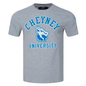 CHEYNEY UNIVERSITY CLASSIC MEN'S STACKED LOGO TEE (HEATHER GRAY/BLACK)