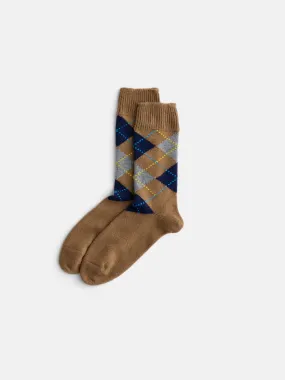 Corgi Argyle Sock in Cashmere