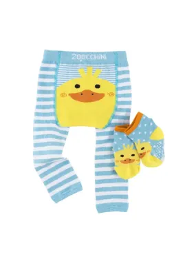 Crawler Legging/Sock Set Puddles the Duck