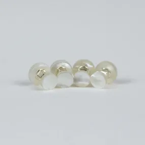 Eveningwear Special Day tuxedo studs, white mother-of-pearl