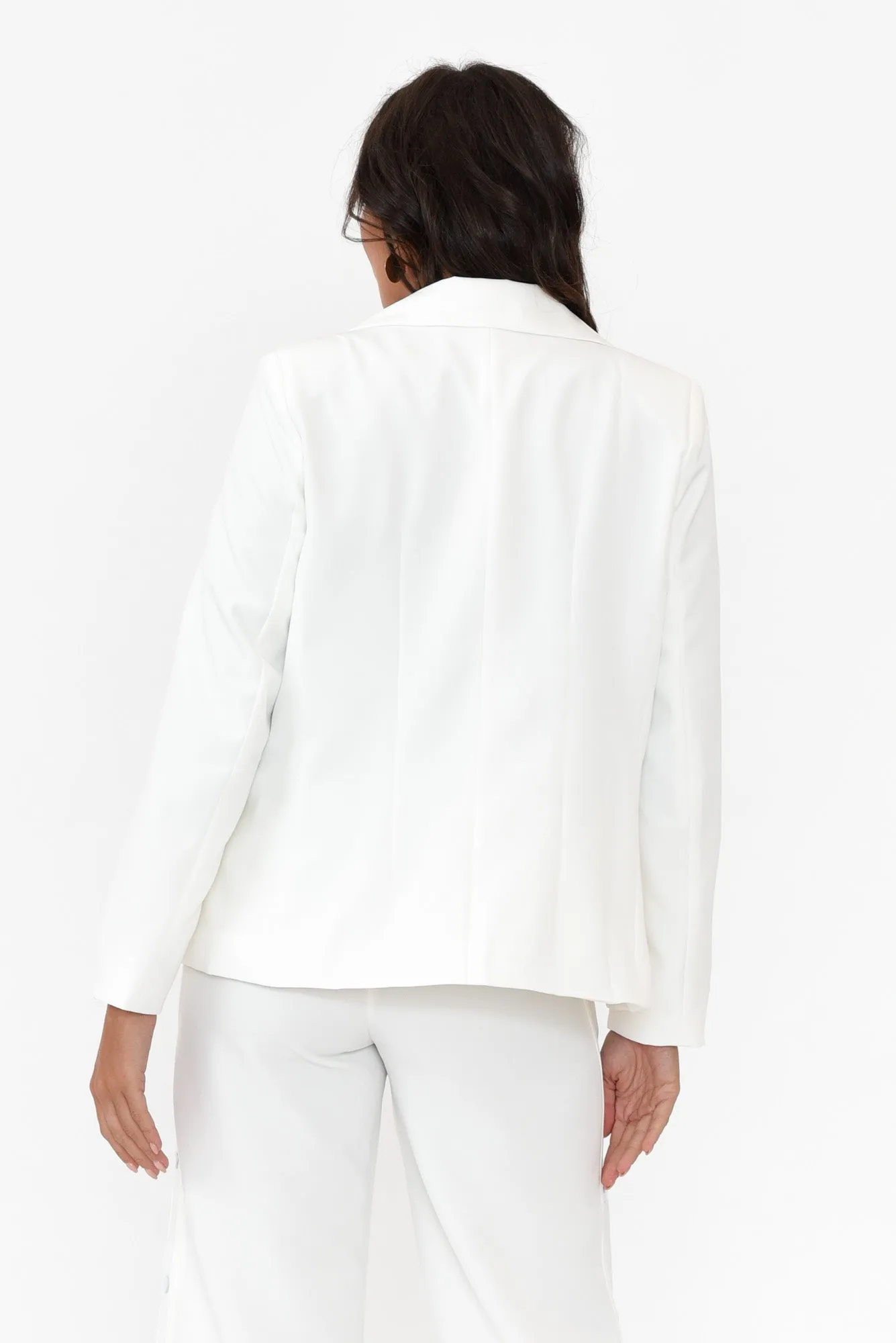 Feena White Double Breasted Blazer