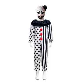 Kids Children Terrifier 2 Art the Clown Cosplay Costume Jumpsuit Hat Fantasia Roleplay Outfits Halloween Carnival Party Suit