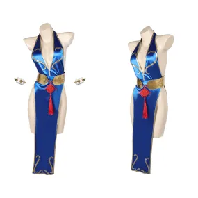 sexy lingerie sexy cheongsam Street Fighter high slit Chun Li halloween Cosplay Costume Outfits Halloween Carnival Suit