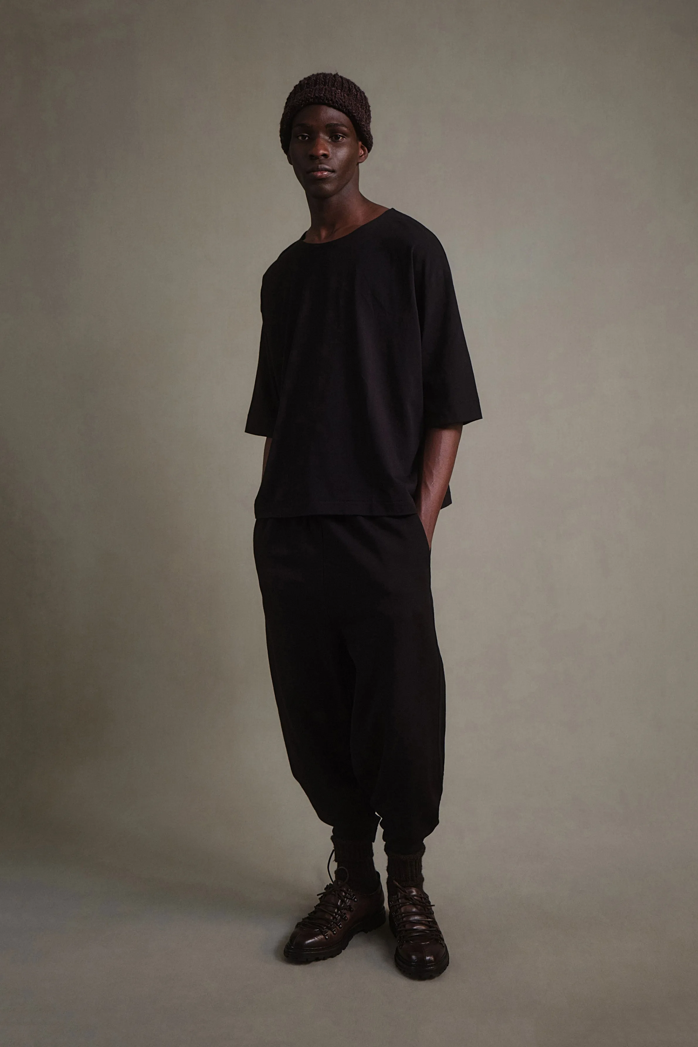 THE ACROBAT TROUSER / LOOP BACK JERSEY FLINT