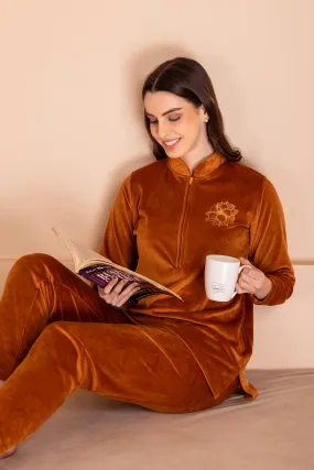 Velvet Pj set in bronze